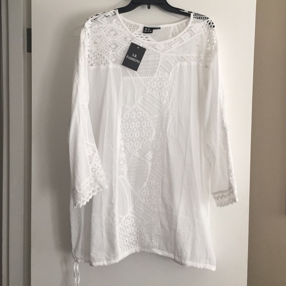 100% Cotton white tunic