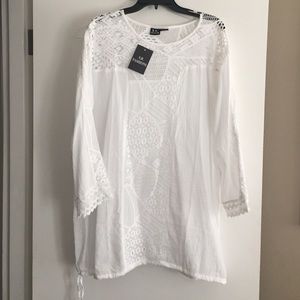 100% Cotton white tunic