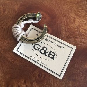 Railroad spike Pave G&B brand new modern ring