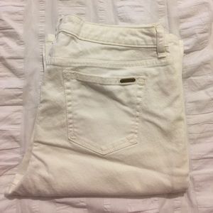 Winter white bootcut jeans