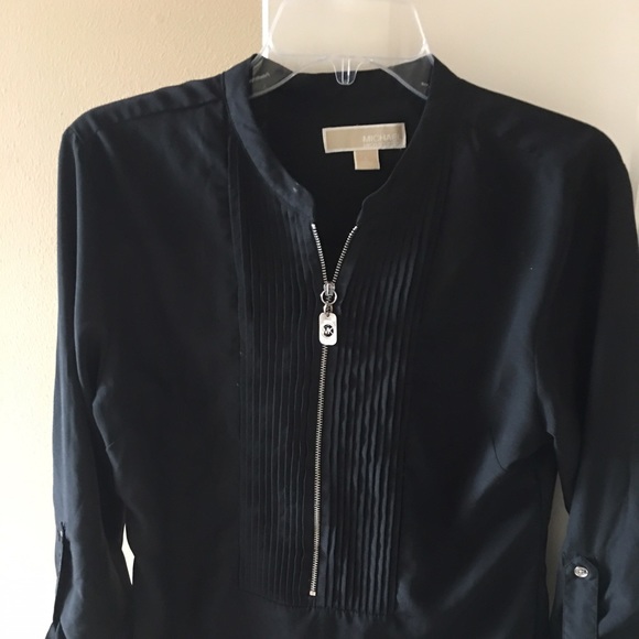Michael kors black full sleeve blouse