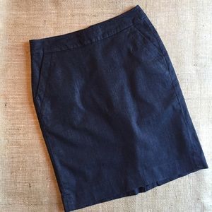 Loft • Dark Chambray Pencil Skirt • Size 0