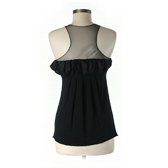 Mesh Top Ruffle Tank - Picture 2 of 3