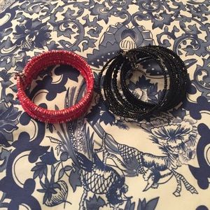 SET OF TWO beaded bracelets