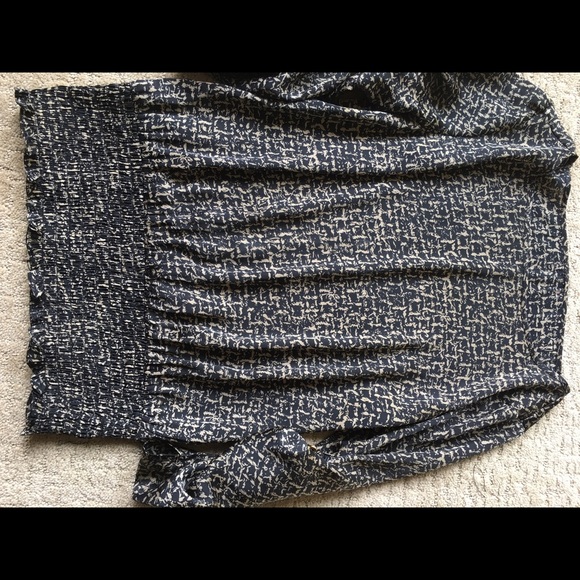 Michael kors silk blouse. Black with muted brown