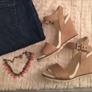 Nine West Wedge Neutral Sandals