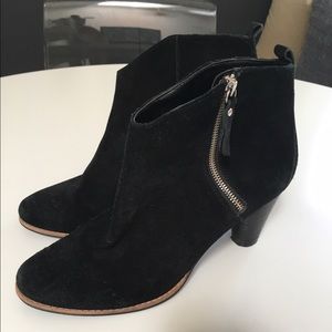 Black suede Gap booties.