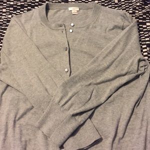 Gray J. Crew Clare cardigan sweater - Size XL
