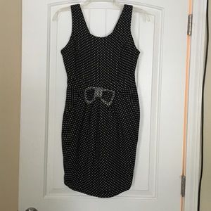 Charlotte Russe Black Polka Dotted Dress