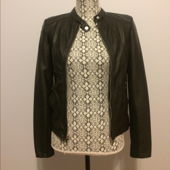 Express Leather Jacket: extra small