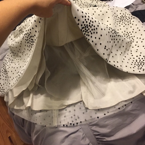 BCBG Black and white polka dot strapless dress - Picture 4 of 4