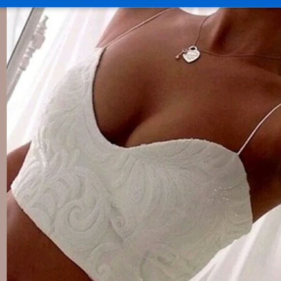White Crop Tank Top