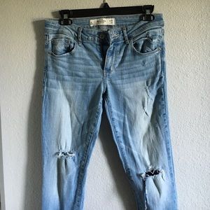 Distressed A&F Skinny Jeans