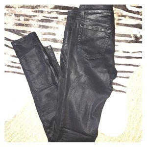 Joe's mid rise skinny waxed black jeans.  Nwot 27