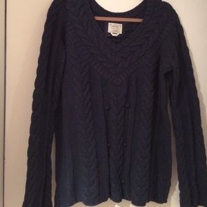 Navy Cable Knit Sweater - image 1