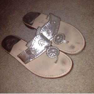 Gold metallic Jack Rogers