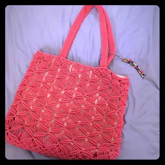Lucky brand crochet tote