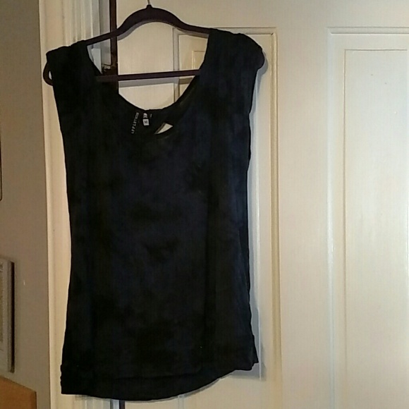 Open back black affliction shirt