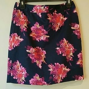 LOFT Floral Pencil Skirt