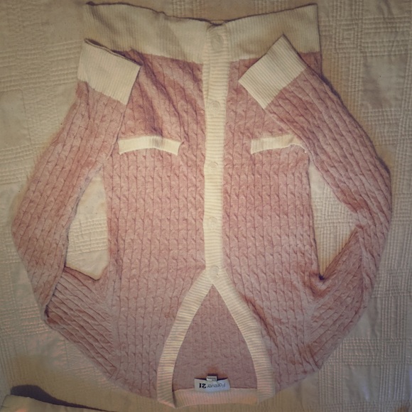 Dusty Pink/Cream Cardigan