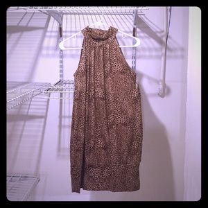 Sleeveless animal print dress