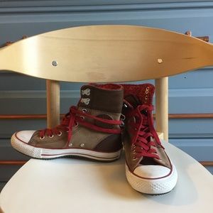 Suede/Leather Converse High Tops