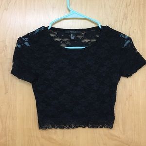 Lacey Black crop top