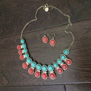 Necklace and earring set.