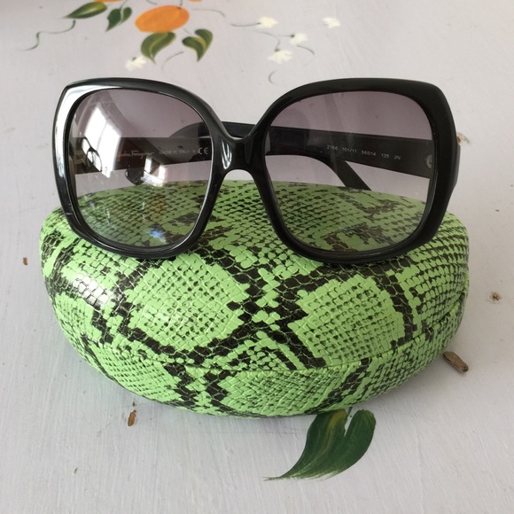Salvatore Ferragamo Black Sunglasses