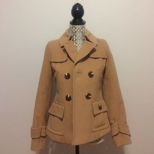 Tan Fall/Winter Pea Coat: extra small