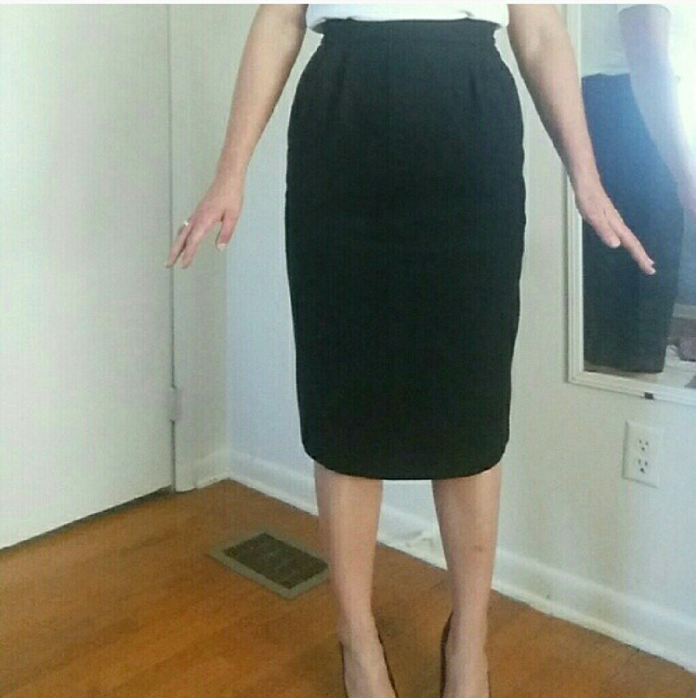 Vtg. Wool pencil skirt