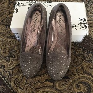 Rampage dressy grey shoes with bling!