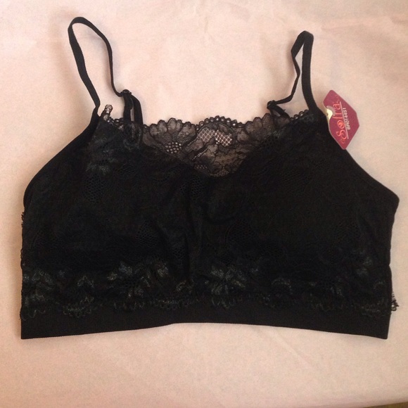 LAST ONE!! Black lace bralette with removable pads - Picture 1 of 3