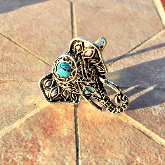 6 Pcs Boho Elephant Moon Arrow Midi Punk Ring Set - Picture 3 of 4