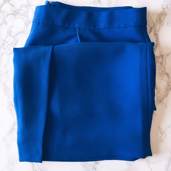 J. Crew Drapey Crepe Pencil Skirt Blue Grotto NWOT - Picture 2 of 4