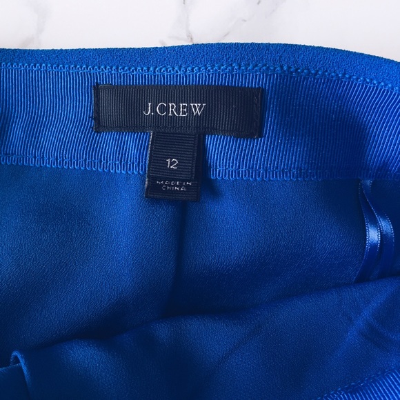J. Crew Drapey Crepe Pencil Skirt Blue Grotto NWOT - Picture 3 of 4