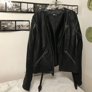 Faux Leather Jacket Large