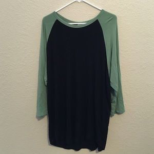 Lularoe Randy 3XL Green Sleeves with Black