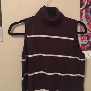 Striped turtleneck sweater