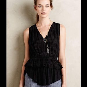 Blue Tassel Anthropologie top