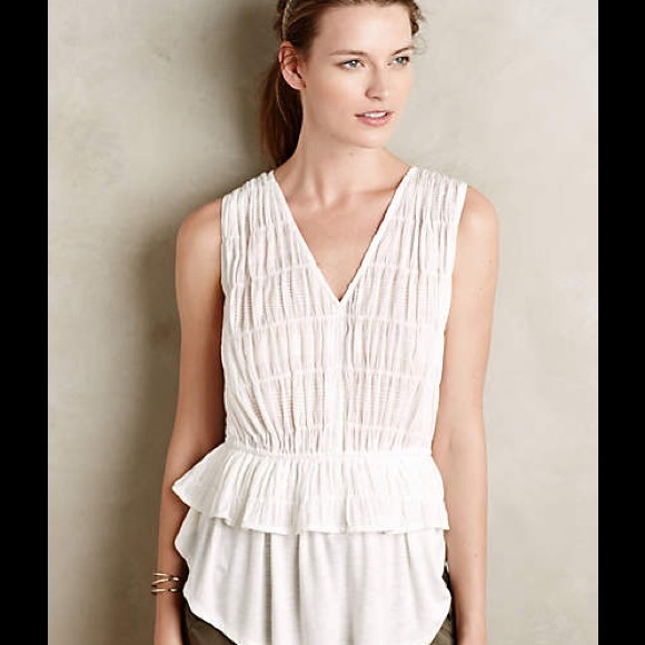 Blue Tassel Anthropologie top