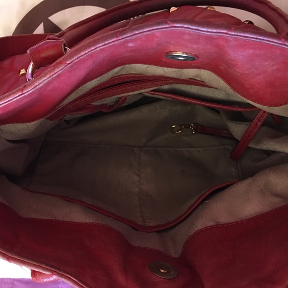 Gently Loved Red Studded Michael Kors Hamilton ❤️ - Picture 2 of 4