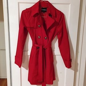 Express Red Trench Coat