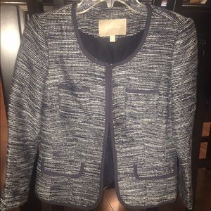 Navy and white blazer