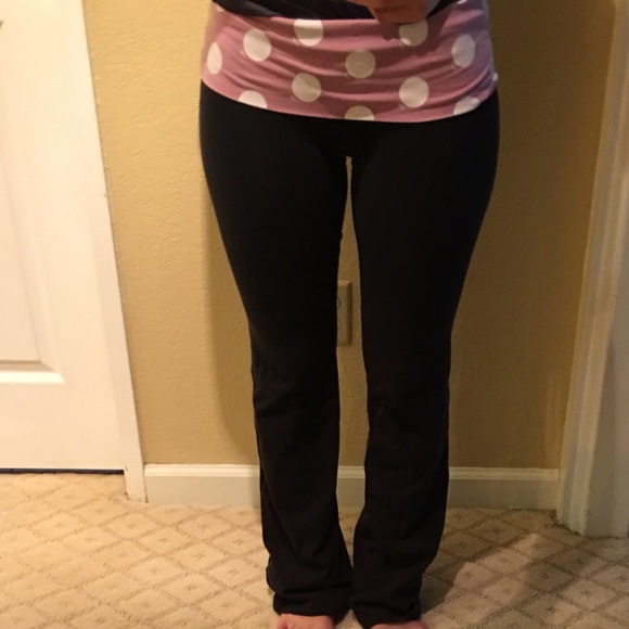 Pink Victoria Secret Poka Dot Yoga pants