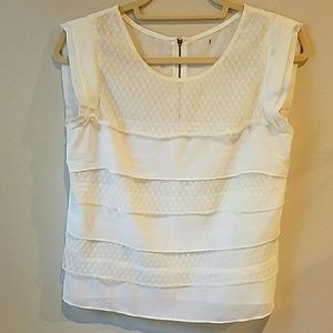 Ivory Layered Lace Blouse