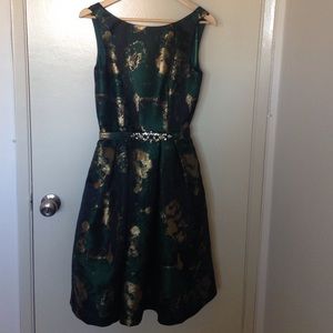 Eliza J Jacquard Dress with Detachable Belt sz 6