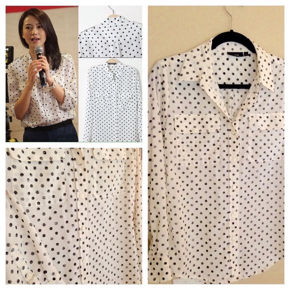 FLASH SALE! Polka Dot Button-Down Shirt