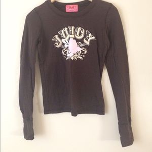 Juicy couture brown long sleeve shirt