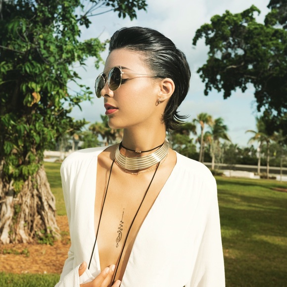 •Sale• Flared Sleeve Deep V Romper - Picture 5 of 6